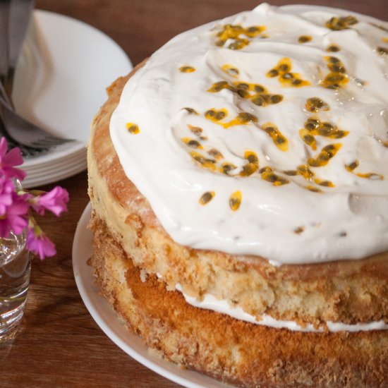 Passion Fruit Tres Leches Cake