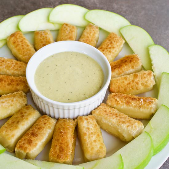 Crispy Brie Rolls Apple Vinaigrette