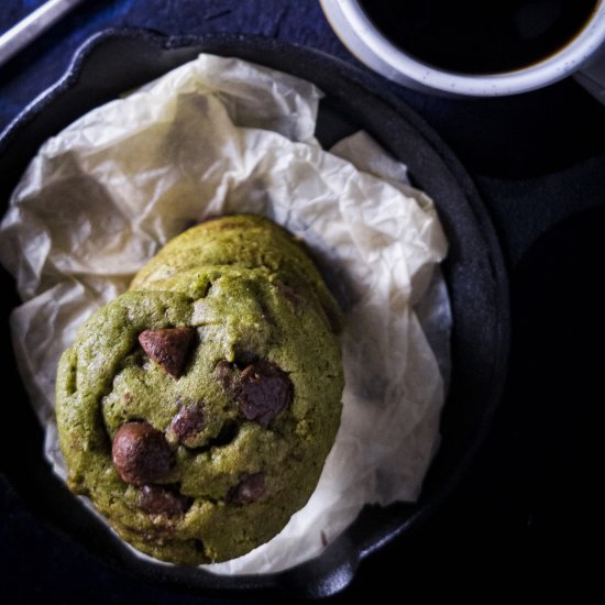 Matcha Chocolate Chip Cookies