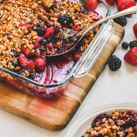 Easy Granola Triple Berry Crisp