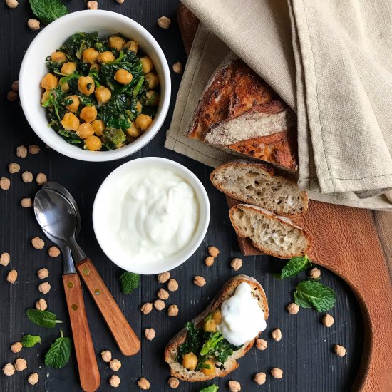 Spinach With Garbanzo Beans