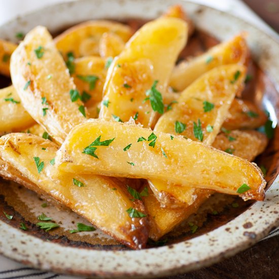 Golden crispy oven fries