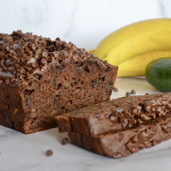 Chocolate Zucchini Banana Bread