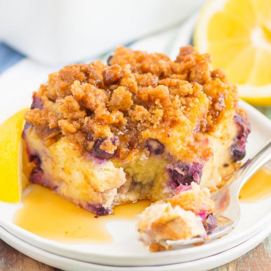 Blueberry Lemon French Toast Bake