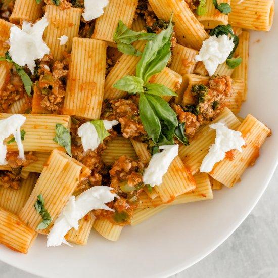 Easy Turkey Bolognese