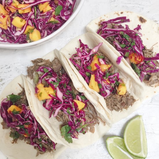 Carnitas with Mango Cilantro Slaw