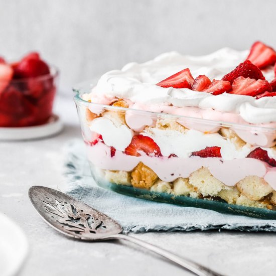 Strawberry Punch Bowl Cake