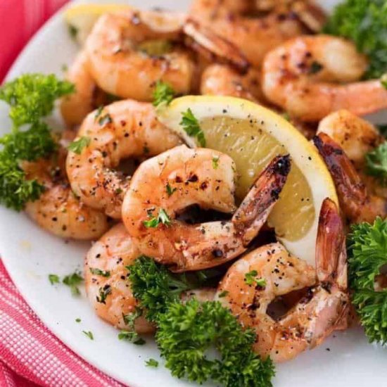 Grilled Honey Lemon Shrimp