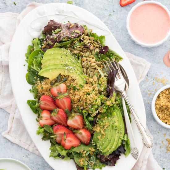 Crispy Quinoa & Avocado Salad