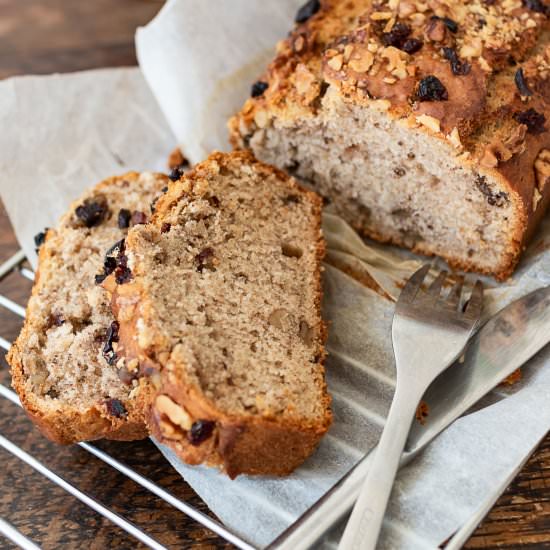 Vegan banana bread loaf