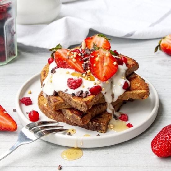 Vegan Vanilla Berry French Toast