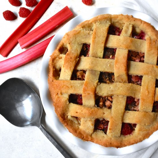 Rhubarb Raspberry Pie