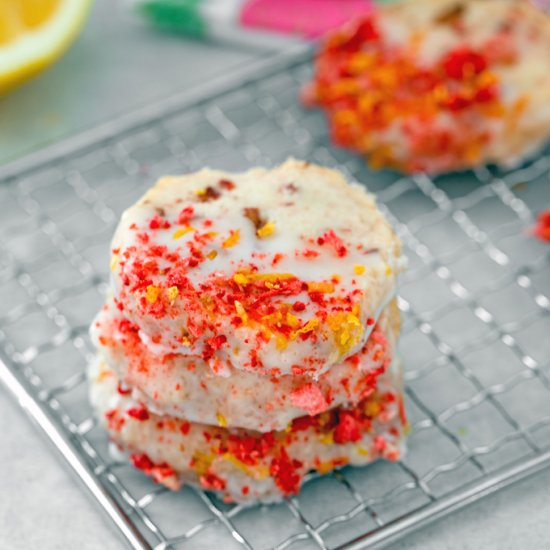 Strawberry Lemonade Shortbread