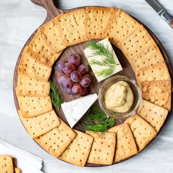 Chickpea Parmesan Crackers