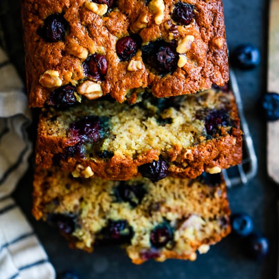 Blueberry Walnut Banana Bread