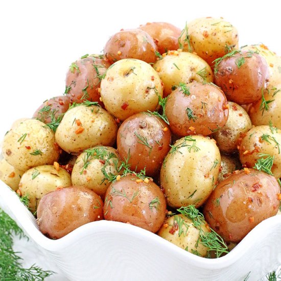 Garlic Butter Roasted Baby Potatoes