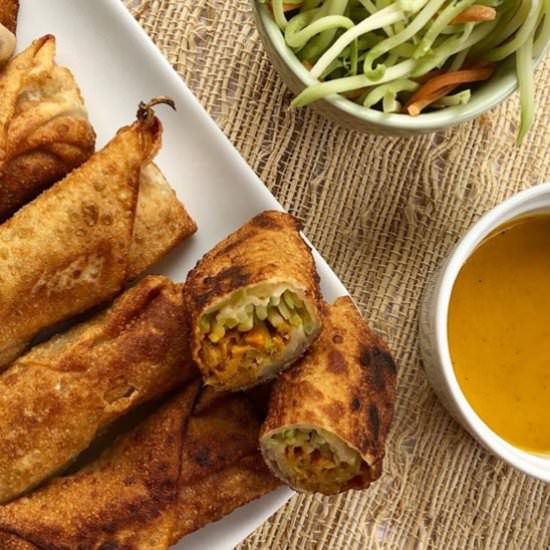 Jackfruit Barbecue Egg Rolls