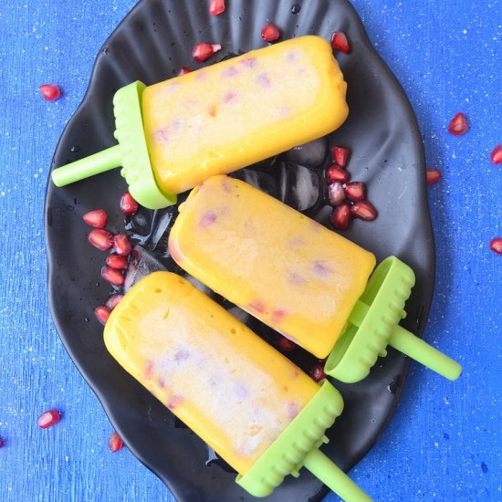 Mango Pomegranate Popsicle