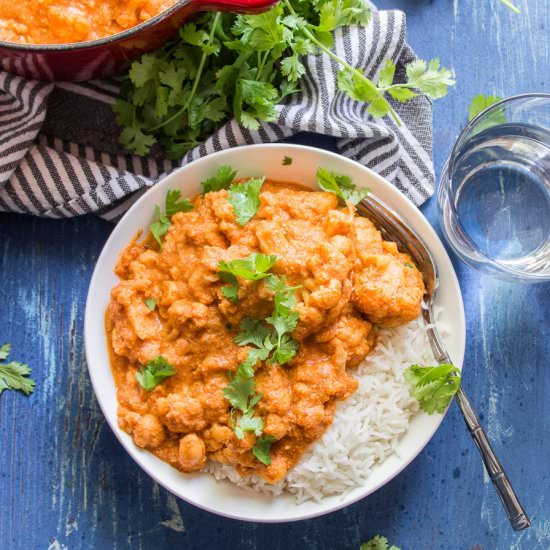 Cauliflower Chickpea Tikka Masala