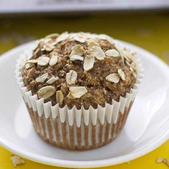 Easy Banana Oat Muffins (V, GF)