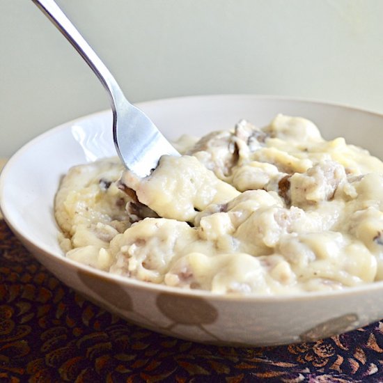 Sweet Potato Gnocchi Mac and Cheese