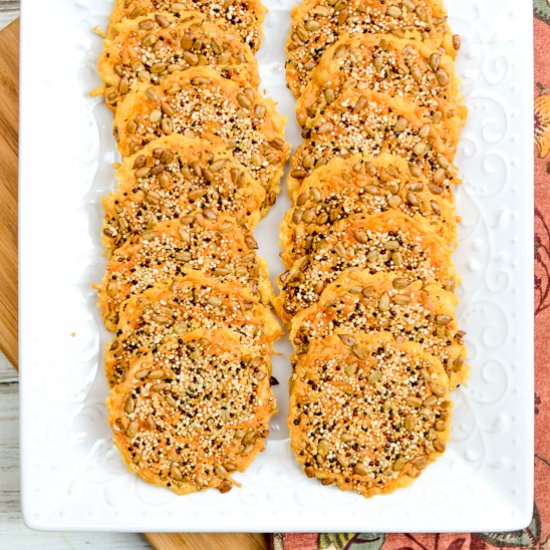 Seeded Quinoa Cheese Crisps