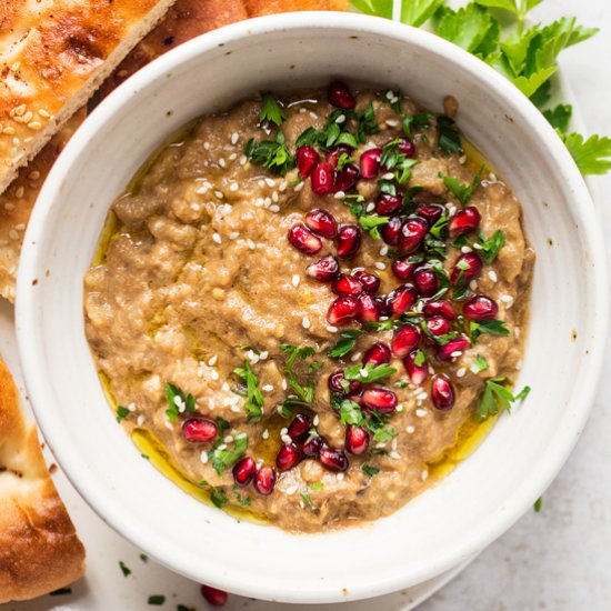 Smoky aubergine dip (V,GF)