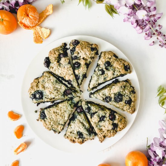 Healthy Blueberry Scones (vegan)