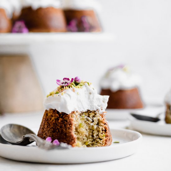 Flourless Lemon Pistachio Cakes