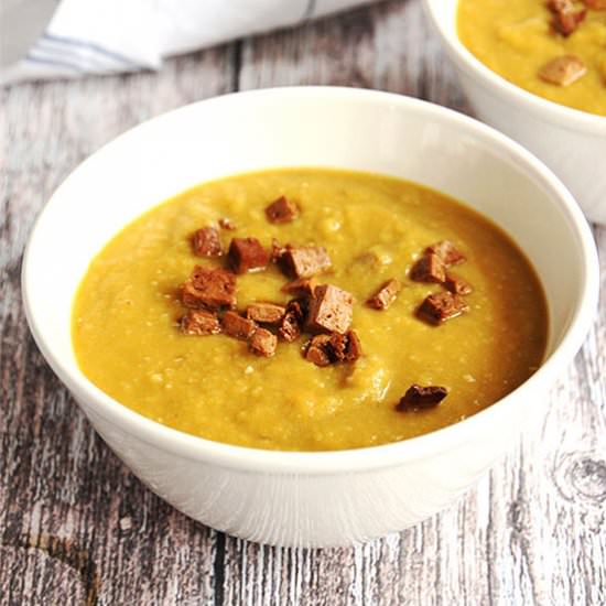 Smoky split pea soup