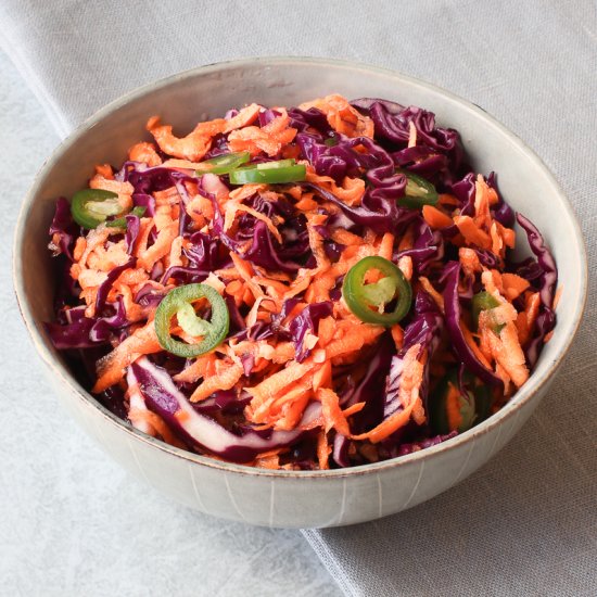 Vegan Purple Cabbage Slaw