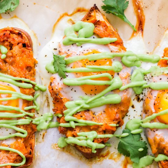 Breakfast Twice Baked Sweet Potato