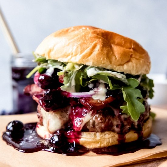 RED, WHITE & BLUEBERRY BACON BURGER