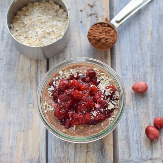 Cranberry Chocolate Overnight Oats