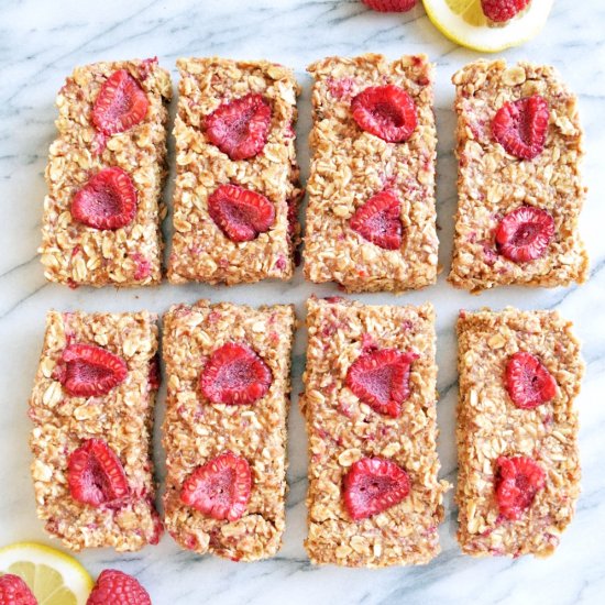 Lemon Raspberry Granola Bars