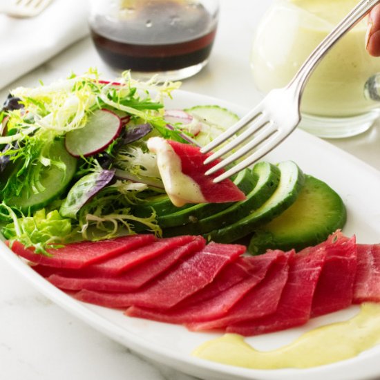 Ahi tuna sashimi salad