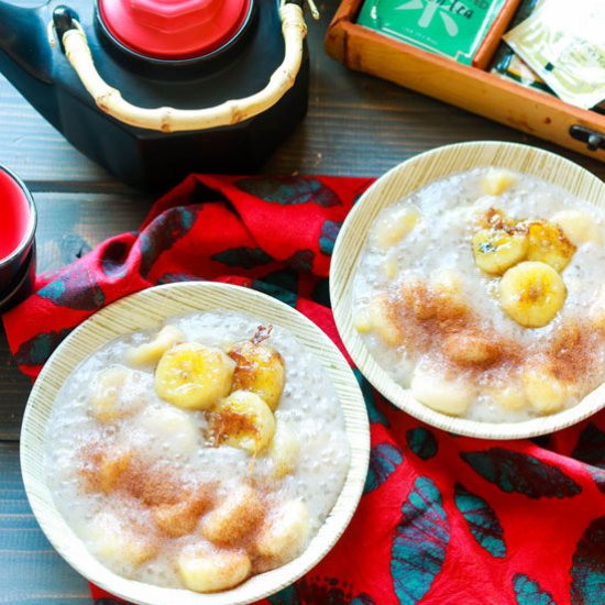 Cambodian Tapioca Banana Pudding