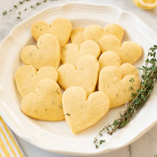 Lemon Thyme Shortbread Cookies