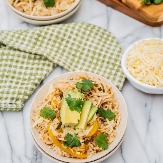 Slow Cooker Chicken Fajita Bowls