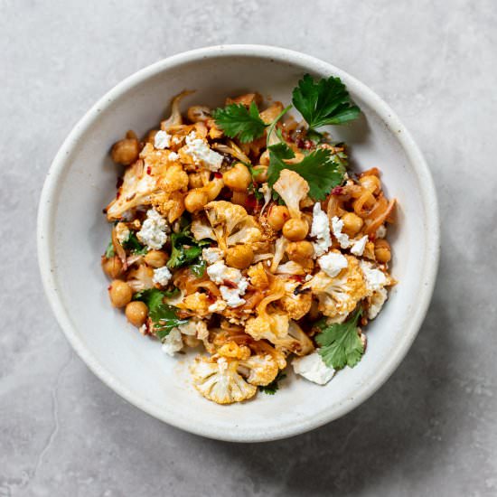 roasted cauliflower salad