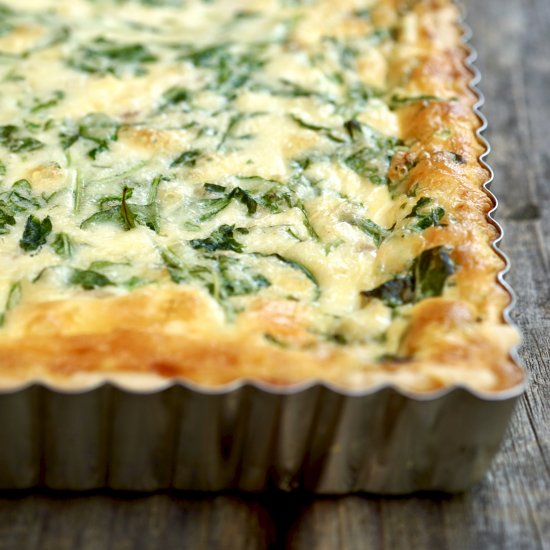 Gruyere, Ham And Arugula Quiche