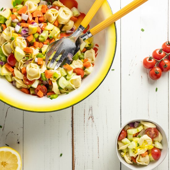 Cheese Tortellini Salad W/ Veggies