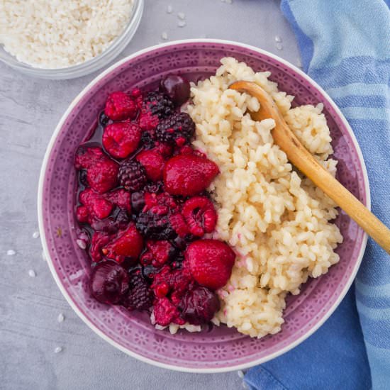 Rice Pudding with Berries