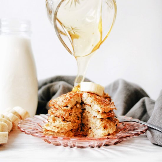 Banana and Oatmeal Pancakes