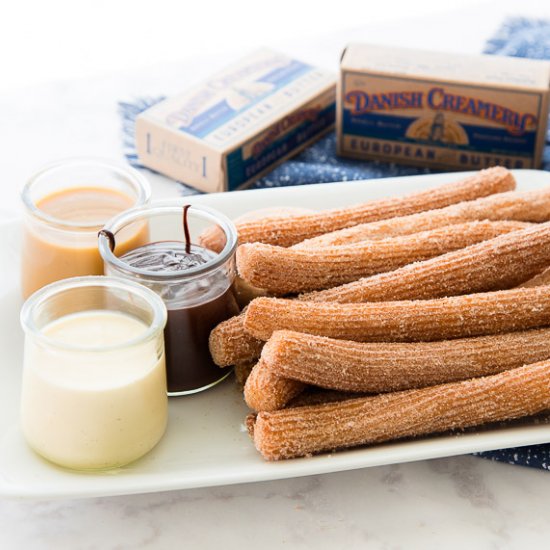 Churros w/Dessert Dipping Sauces