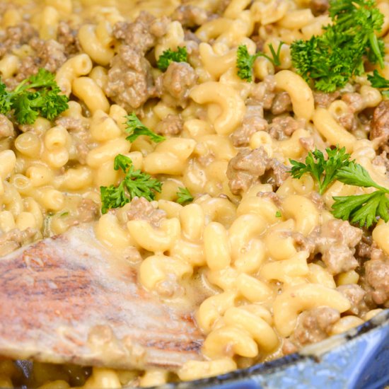 ONE PAN HOMEMADE HAMBURGER HELPER