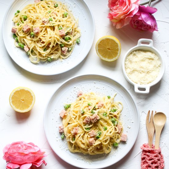 Ham and Peas Pasta