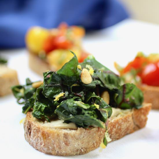 Leafy Green Bruschettas