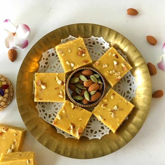 Besan Burfi/Chickpea Flour Fudge