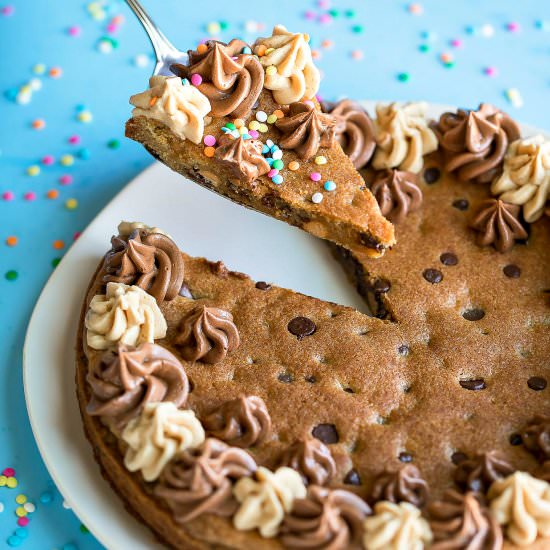 Chocolate Peanut Butter Cookie Cake